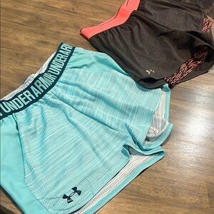 Under Armour Women's Athletic Shorts - Blue and Grey